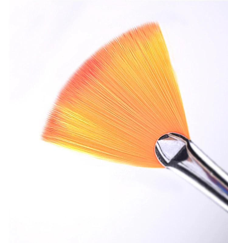 Веер для ногтей shaped Gradient Smudge Painted Shake Powder кристальная Живопись Рисунок Резьба