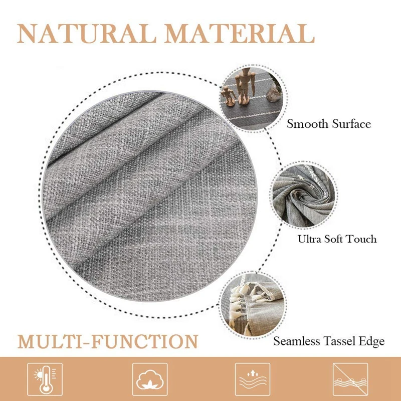 Прошитая кисточка для скатерти из тяжелого хлопка и льна Пыленепроницаемый