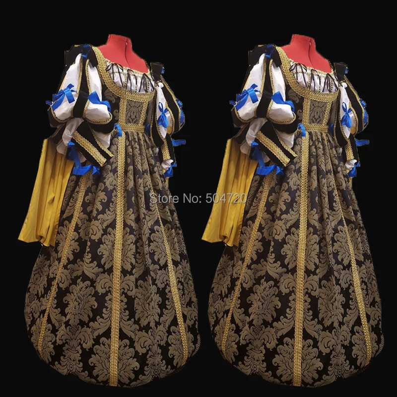 

Tailored!NEW Royal 18 Century French Duchess Retro medieval Renaissance Reenactment Theatre Civil war Victorian dress HL-355