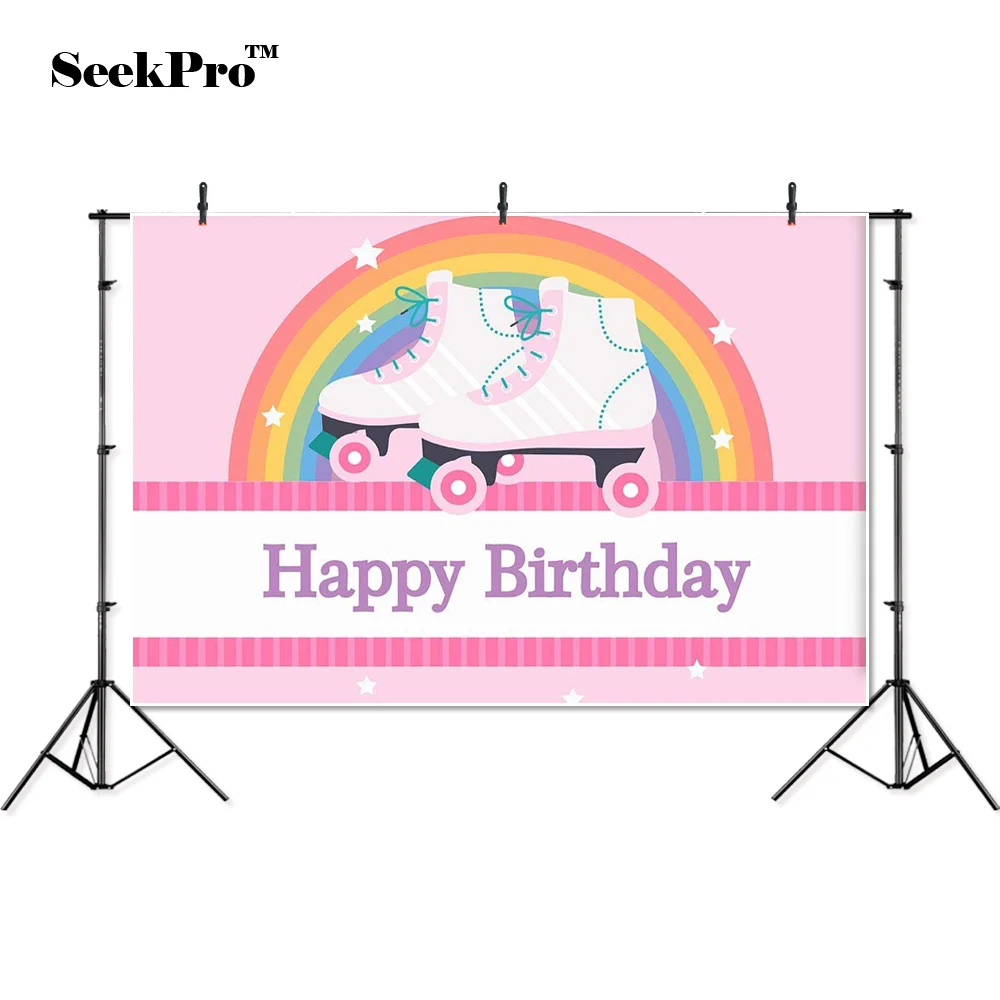 

Тонкий Виниловый фон с изображением happy birthday "Радуга" для малышей и детей постарше Детская фон с принтом для фото профессиональный в помещен...