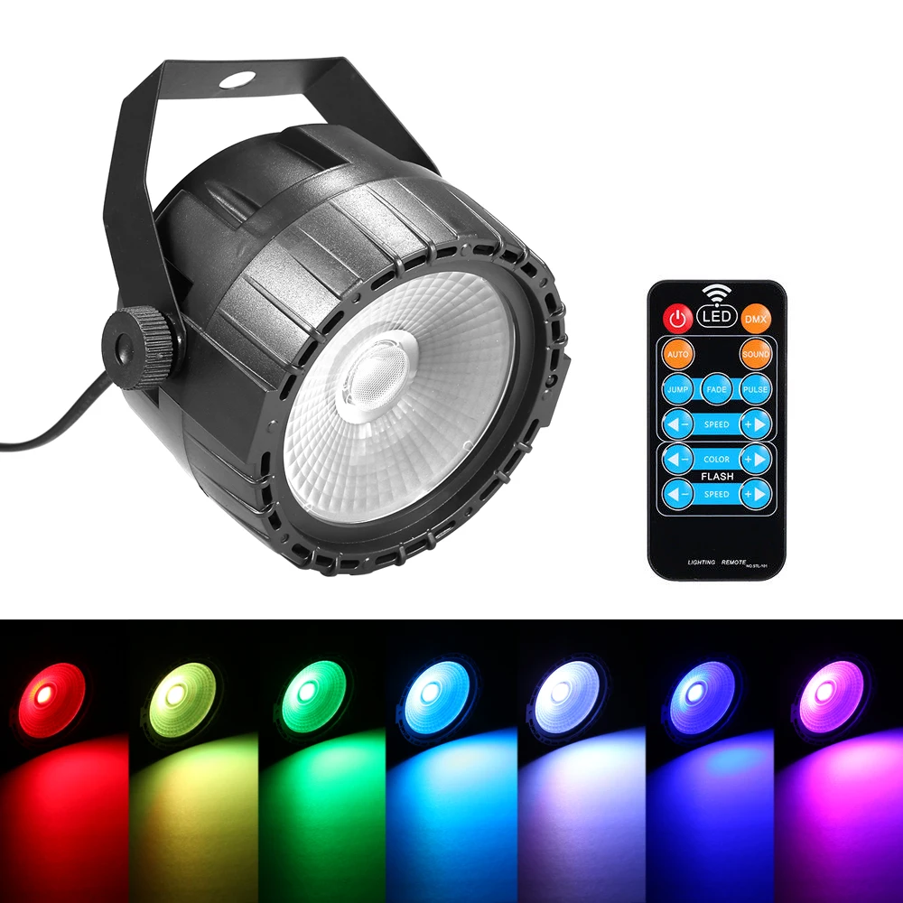 10 Вт RGB УФ COB светодиодный Par Светильник Беспроводной дистанционного Управление