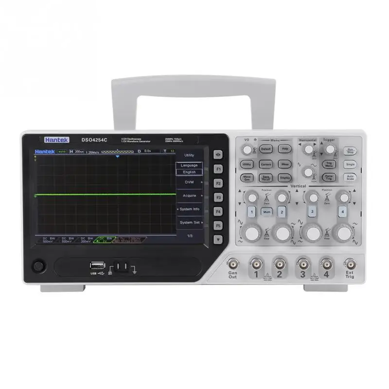 Hantek 220 В DSO4254C цифровой осциллограф 64K 4CH 250 МГц Пропускная способность источник