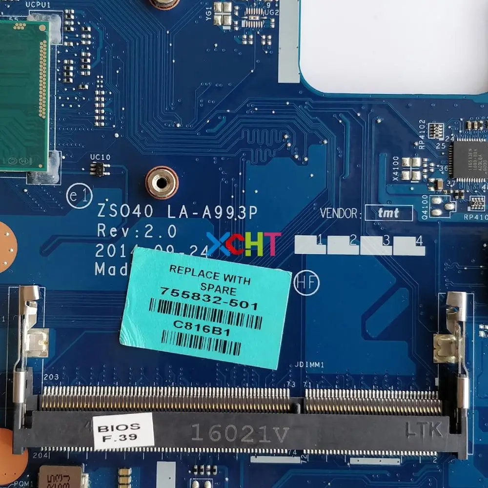 755832 501 601 w 820 M/2 ГБ i3 4005U ZSO40 LA A993P для hp 14 R серии 240/246 G3 Ноутбук Материнская плата