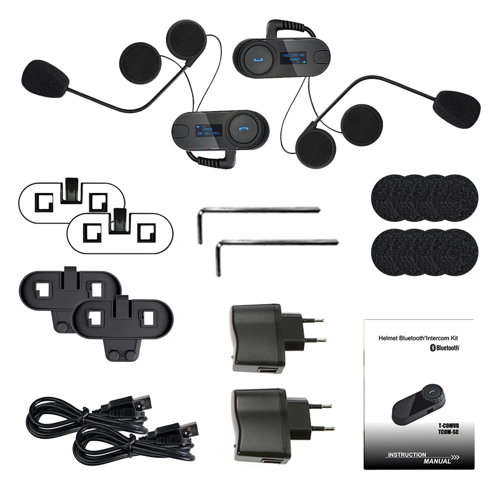 Freedconn TCOM SC 2 комплекта мотоциклетный шлем система внутренней связи по Bluetooth