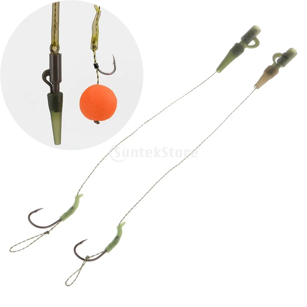 

2pcs/lot 8 Strands Braided Line Carp Fishing Rigs Fishing Hair Rigs 2# 4# 6# 8# For Freshwater Saltwater Fishing