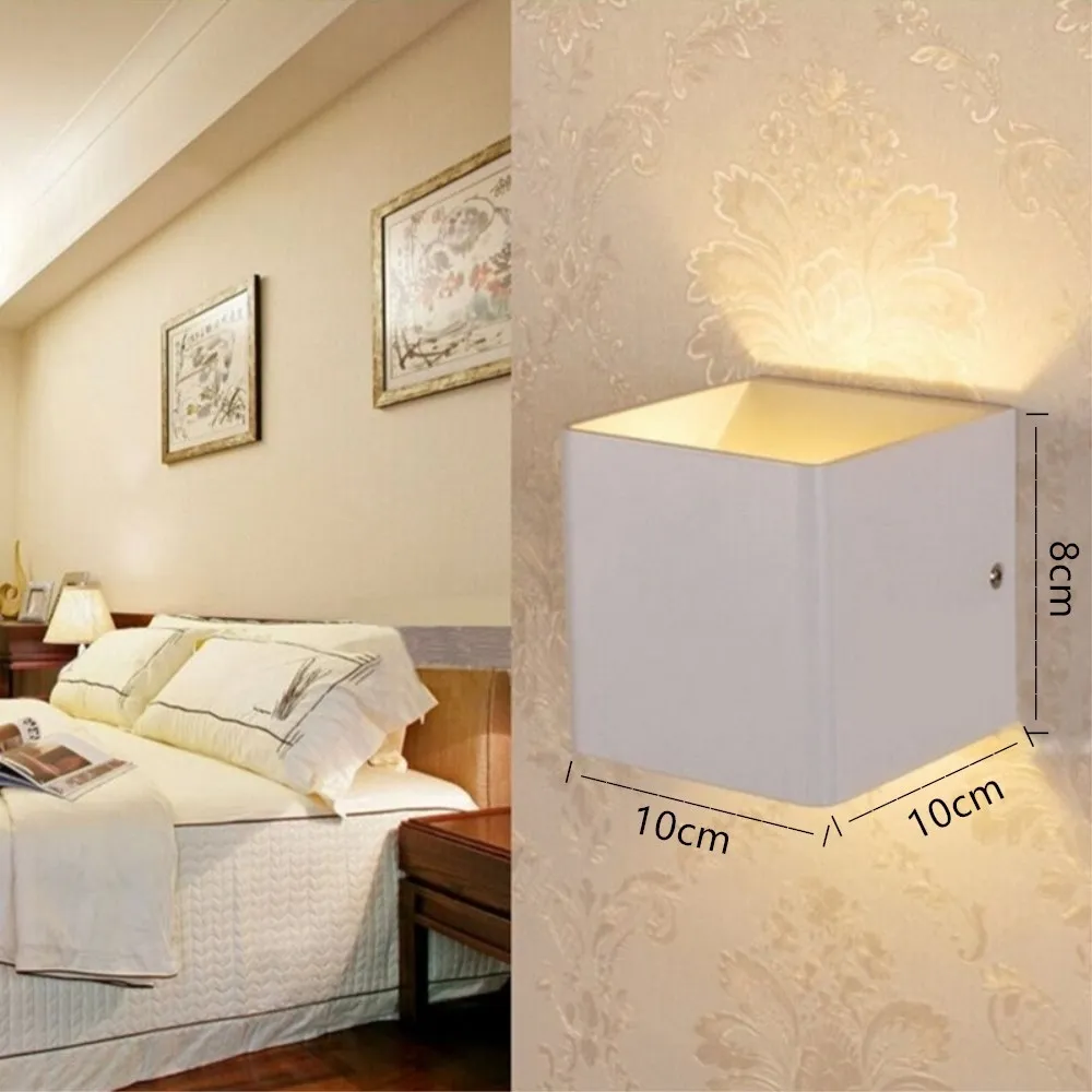 

Indoor LED Wall Light Modern Up and Down Glowing Stereoscopic Decoration Aluminium Living room Bedroom Front door Wall Lamp
