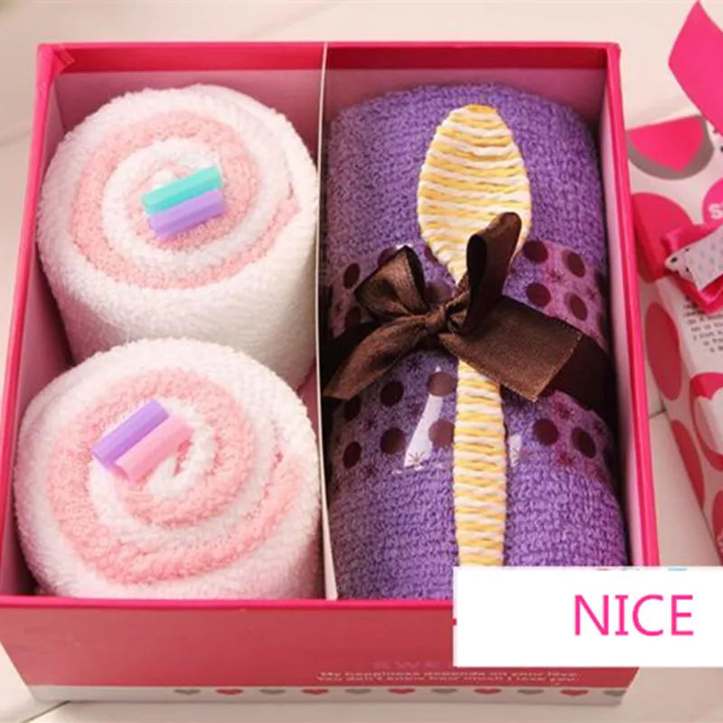 100% хлопковые Наборы полотенец на День святого Валентина креативный новый