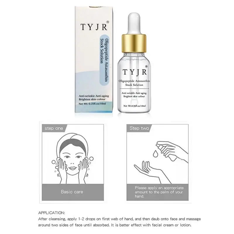 Олигопептид Astaxanthin Стоковое решение против морщин старения эссенция сыворотка