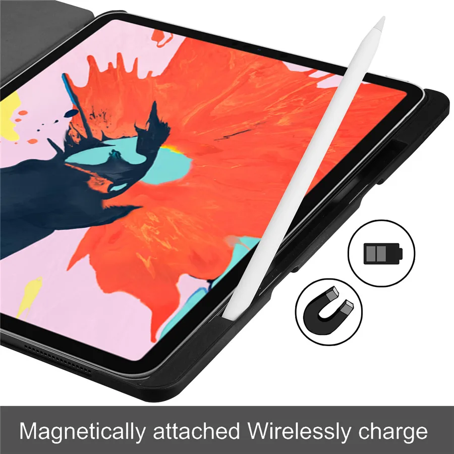 Чехол для iPad Pro 12 9 &quot(2018) смарт чехол карандаш держатель нового дюймов 2018 Funda