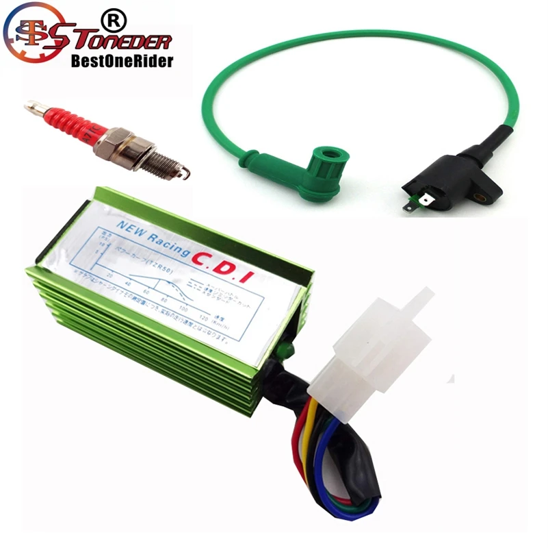 STONEDER Racing катушка зажигания 5 Pin AC CDI A7TC Свеча для 50cc 70cc 90cc 110cc 125cc 140cc 150cc ATV Go Kart Pit Dirt