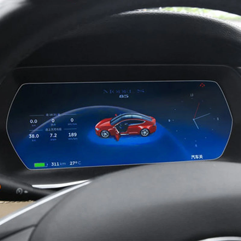 Закаленная пленка для приборной панели автомобиля Tesla Model S X 2014 2018|Лепнина