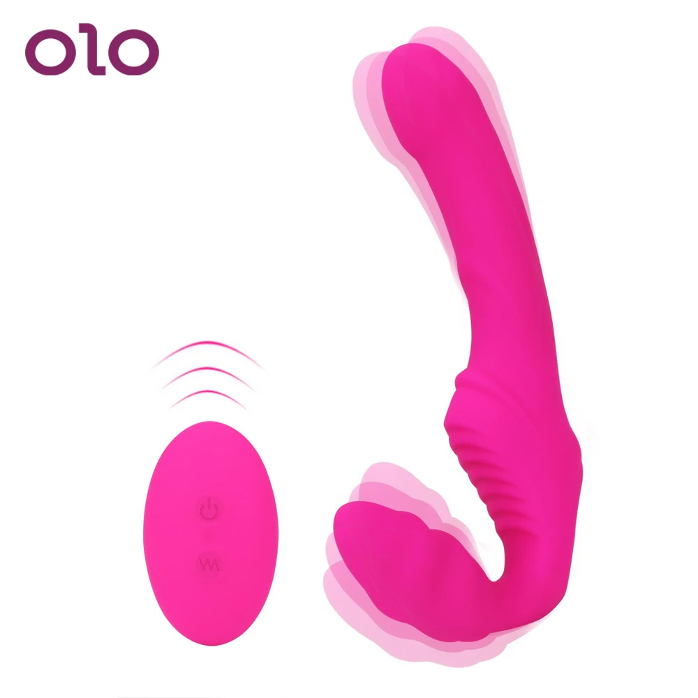 Оло фаллоимитатор вибратор с двойной головкой 9 режимов G Spot AV волшебная палочка