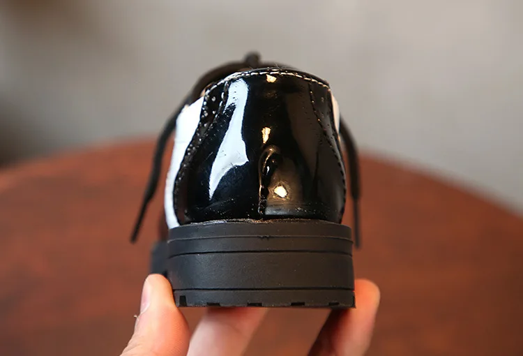 

New Boys' Black Shoes Kids Girls Costume Shoes Children Student Leather Shoe