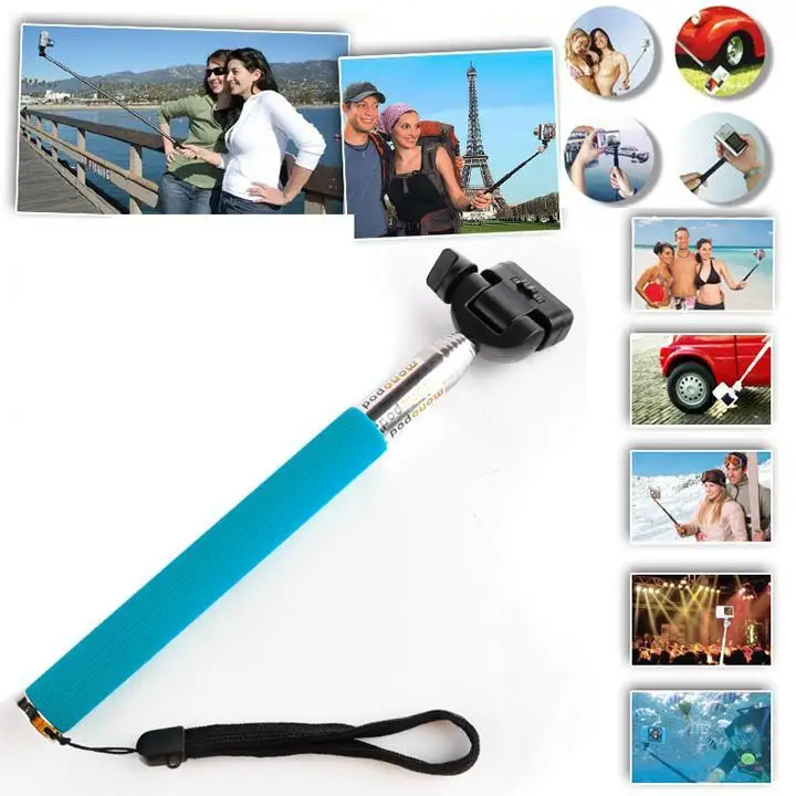 Monopod Extendable Hand Held Camera DV Camcorder Video Holder Self Photo Travel Blue | Электроника