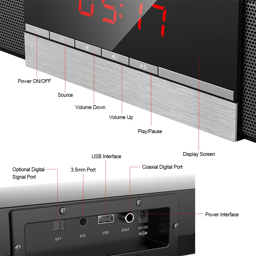 SR100 Plus Bluetooth ТВ динамик беспроводная саундбар сабвуфер с дистанционным