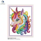 Набор для вышивки с единорогом Joy Sunday, Набор для вышивки крестиком ручной работы сделай сам, Набор для вышивания DMC, достаточно холста для вышивки