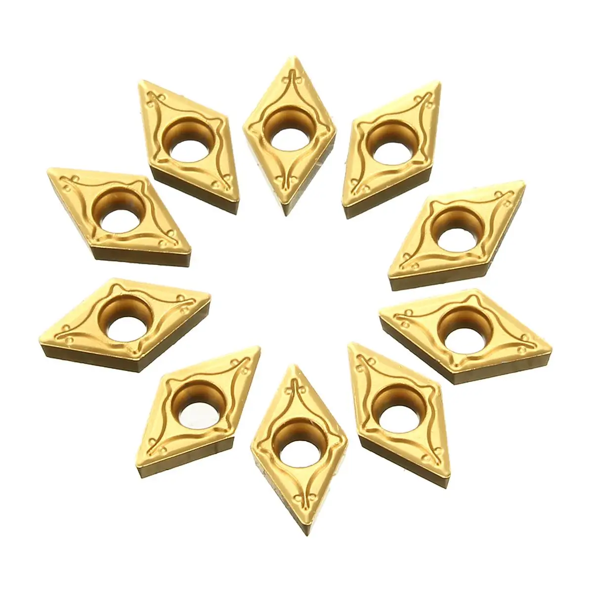 10 шт./кор. DCMT 0702 твердосплавные вставки 7x7x2 мм для стали CNC Semi Finishing Gold|Токарный