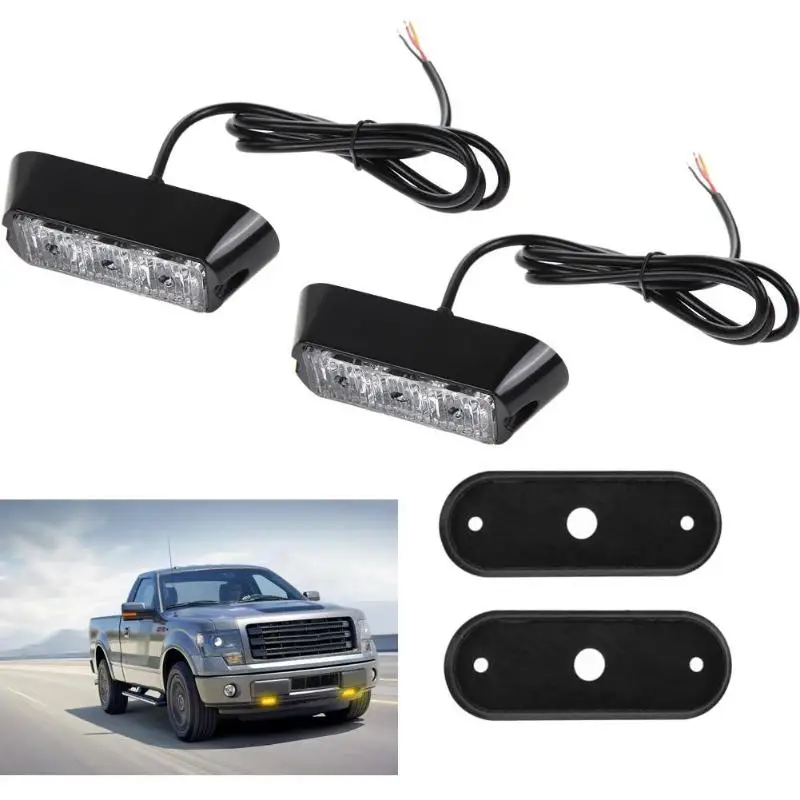 2x 3LED Янтарный стробоскоп мигающие огни восстановление пробоя автомобиль