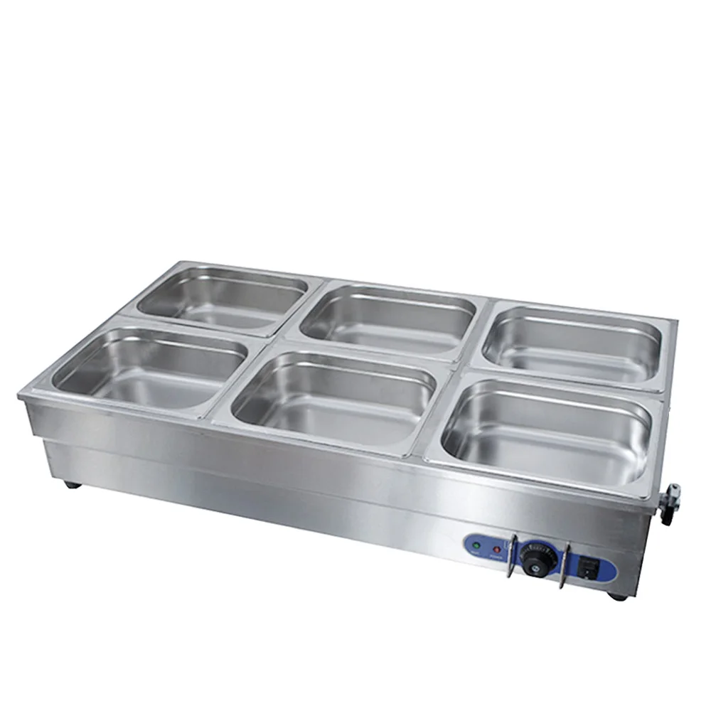Лучшая цена столешница 4 танка Bain Marie буфет поднос оборудование для коммерческого