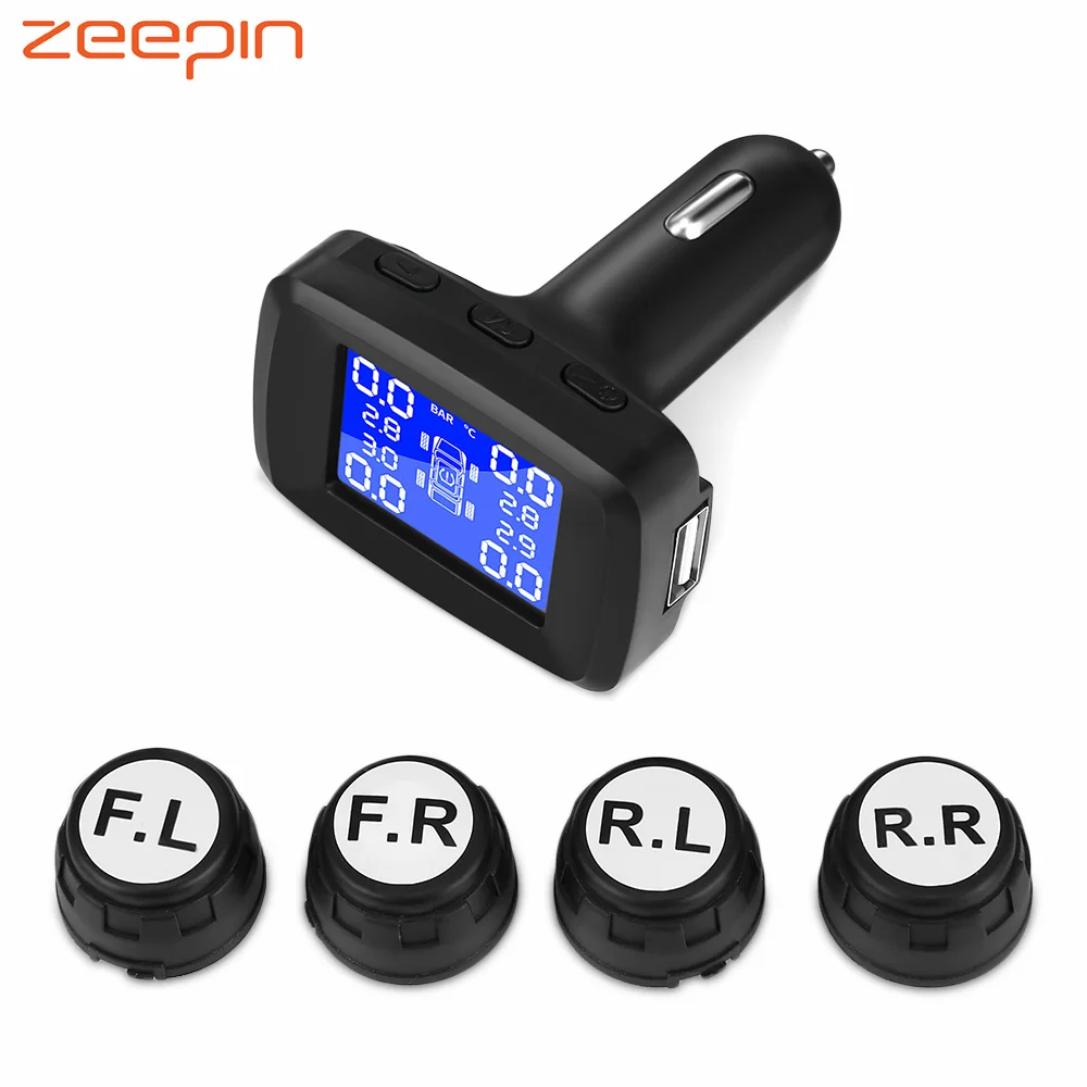 Умная Беспроводная TPMS автомобильная система контроля давления в шинах 4 внешних