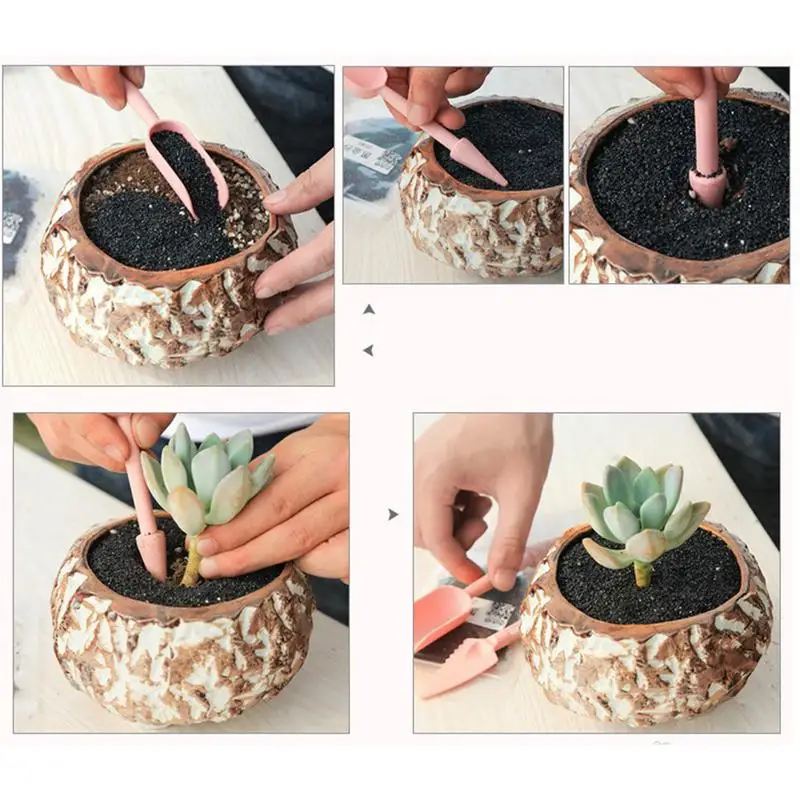 6pcs Plastic Fleshy Planting Set Gift For Gardening Enthusiasts Rugged And Easy To Clean A Good Helper Green Plants | Дом и сад
