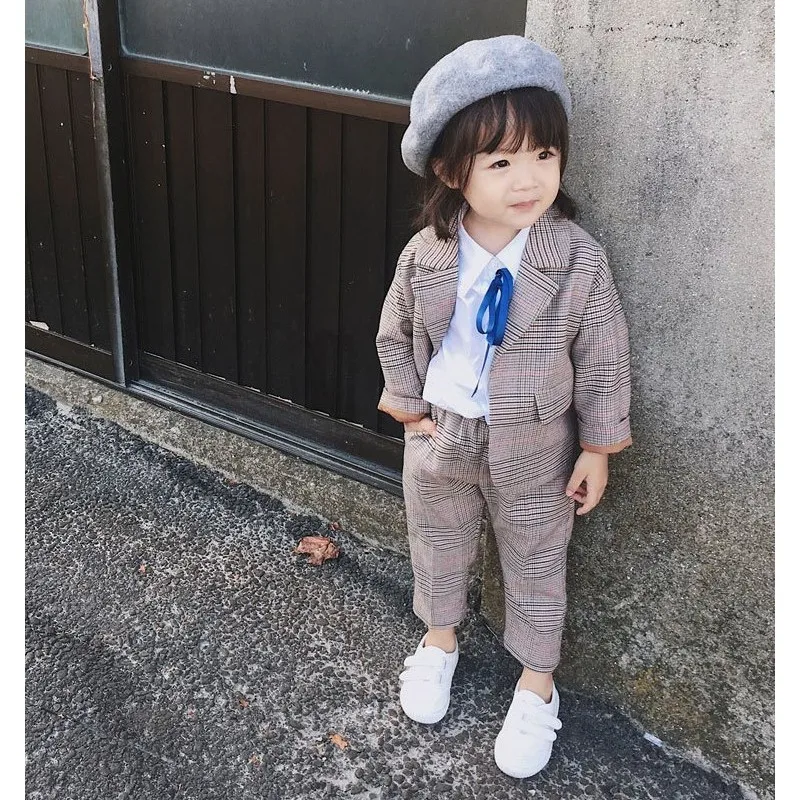 Коллекция 2019 года весенне-осенняя одежда для девочек Детский комплект модная
