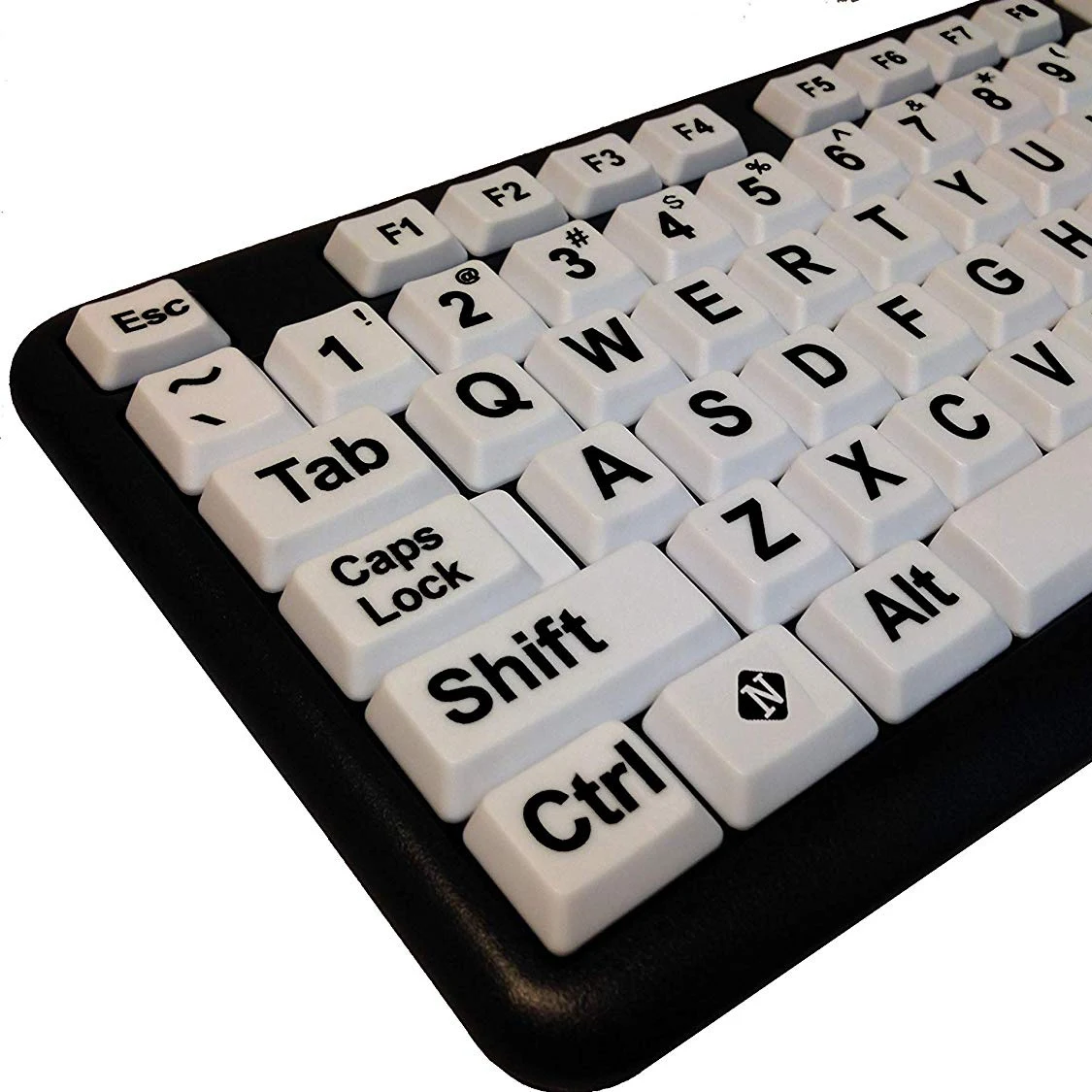 Large Print Computer Keyboard With White Keys &amp Black Letters For Visually Impaired | Компьютеры и офис