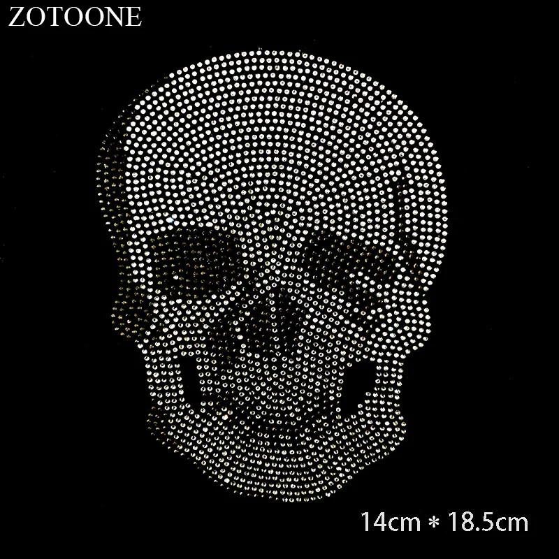 ZOTOONE прозрачные кристаллы стразы с прямой основой Flatback Стразы черепами в стиле