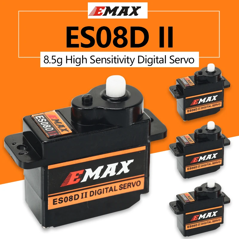 4 шт./лот EMAX ES08D пластиковый цифровой микро сервопривод для радиоуправляемого