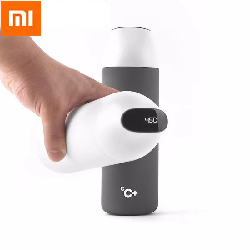 Xiaomi Kiss Fish Cc «Умная» бутылка из нержавеющей стали 525 мл многофункциональная бутылка для воды измеряемая температура дисплей вакуумный термос
