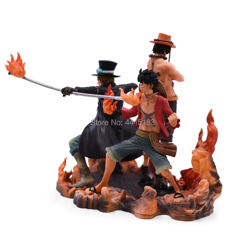 3 шт./компл. Аниме One Piece DXF Luffy Sabo Ace ПВХ экшн фигурка кукла Коллекционная модель