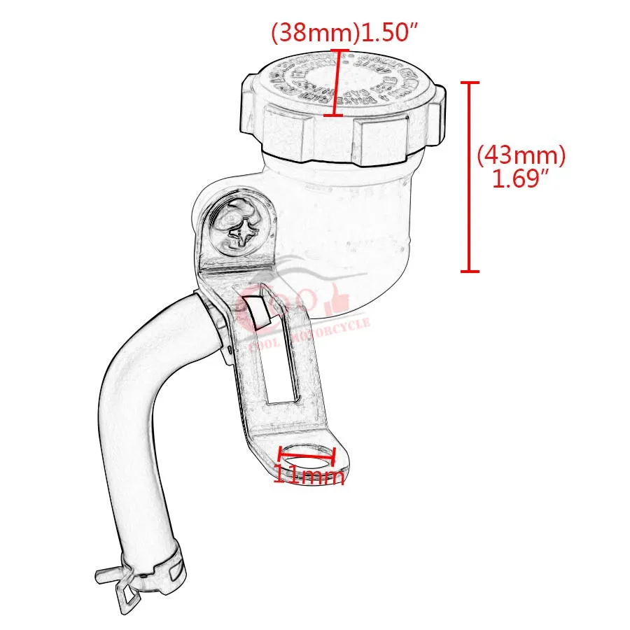 Motorcycle ABS Plastic Brake Reservoir Fluid Oil Tank Cup with Rubber Pipe Mount Bracket Fits For Brembo Caliper New | Автомобили и