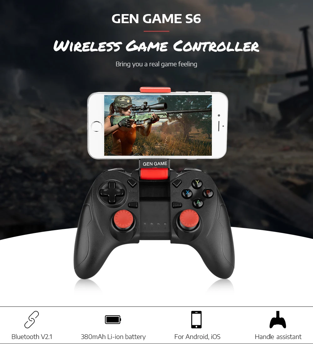 2018 GEN GAME S6 улучшенная версия беспроводной игровой контроллер Bluetooth 2 1 подключение