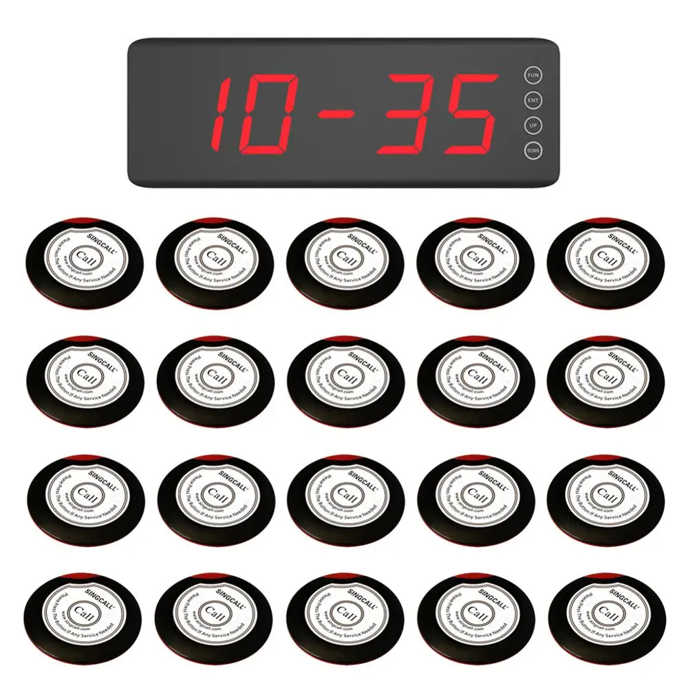 Беспроводная система вызова SINGCALL 20 кнопок APE700RW и 1 приемник экрана отображения