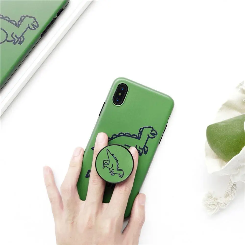 Ring air bag Stand holder dinosaur case for i phone X XR XS Max Expanding Grip For 6 6s 7 8 7plus |