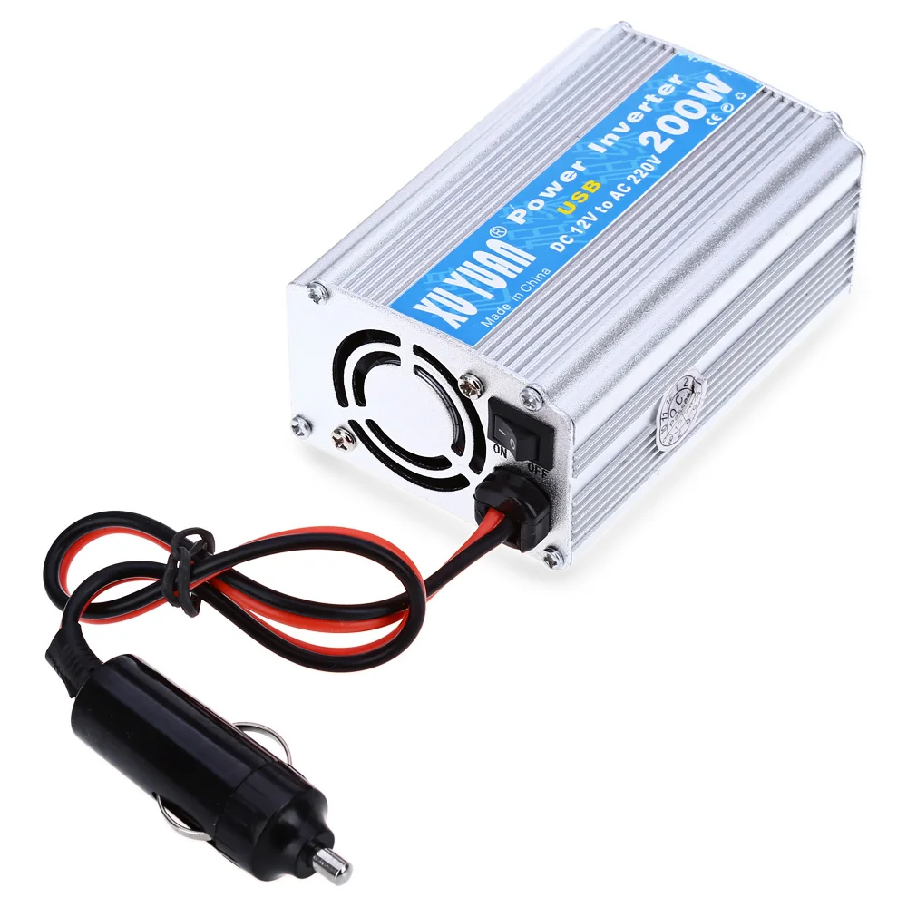 200 W DC 12 V к AC 220 автомобильный инвертор с светодиодный дисплеем и usb портом для