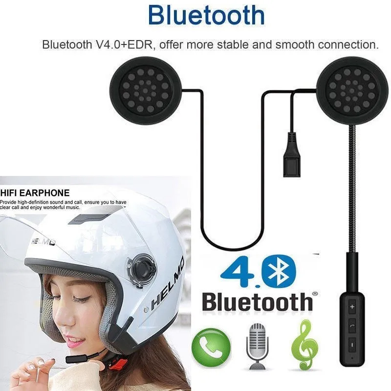 

Wireless Bluetooth Headset Motorcycle Headset Headphone Speaker Hand-free Music MP3 MP4 Smart Phone