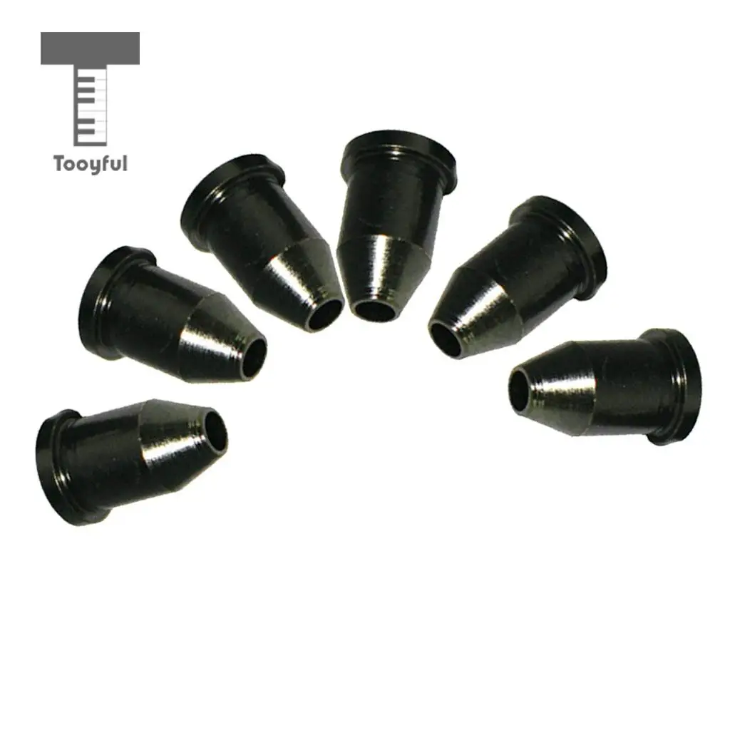 Tooyful прочные 6 шт. железные гитары через тело Струнные наконечники втулка черный