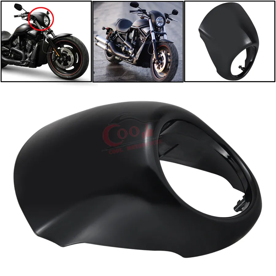 

Motorcycle Headlight Mask Fairing Cafe Racer Style Front Visor For Harley Davidson Street XG 500 XG750 2014-2016
