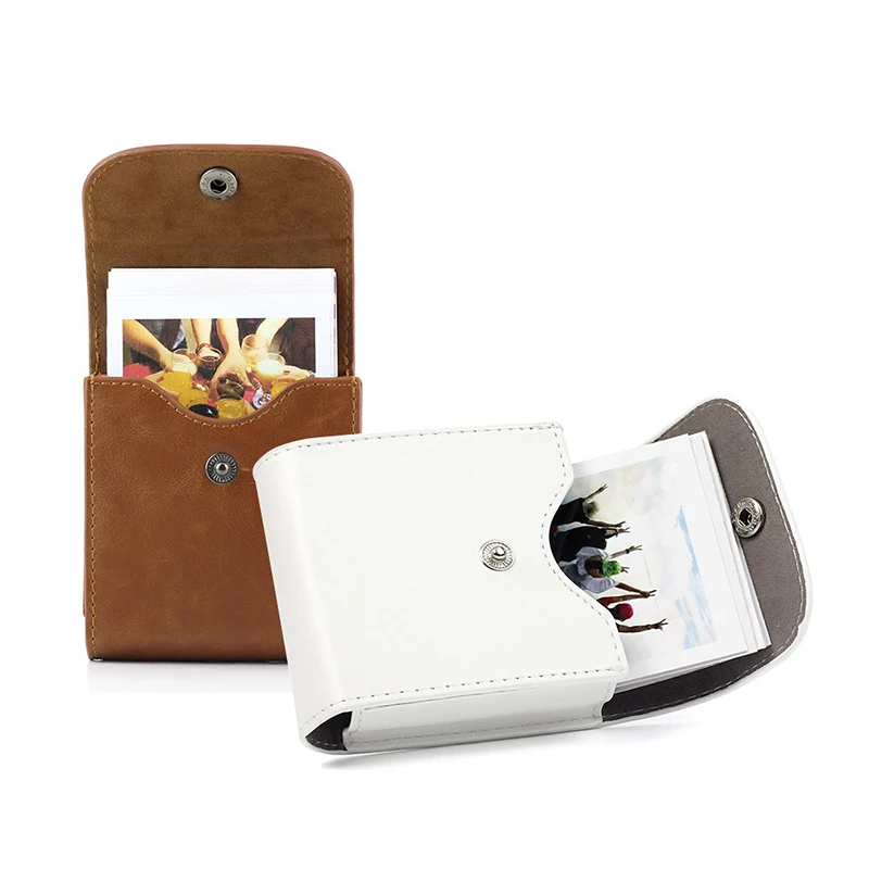 Retro Leather Button Pouch Photo Case For Storage Fujifilm Bag Instax Mini 9 Camera Square Films SQ10 SQ6 SQ20 SP3 |