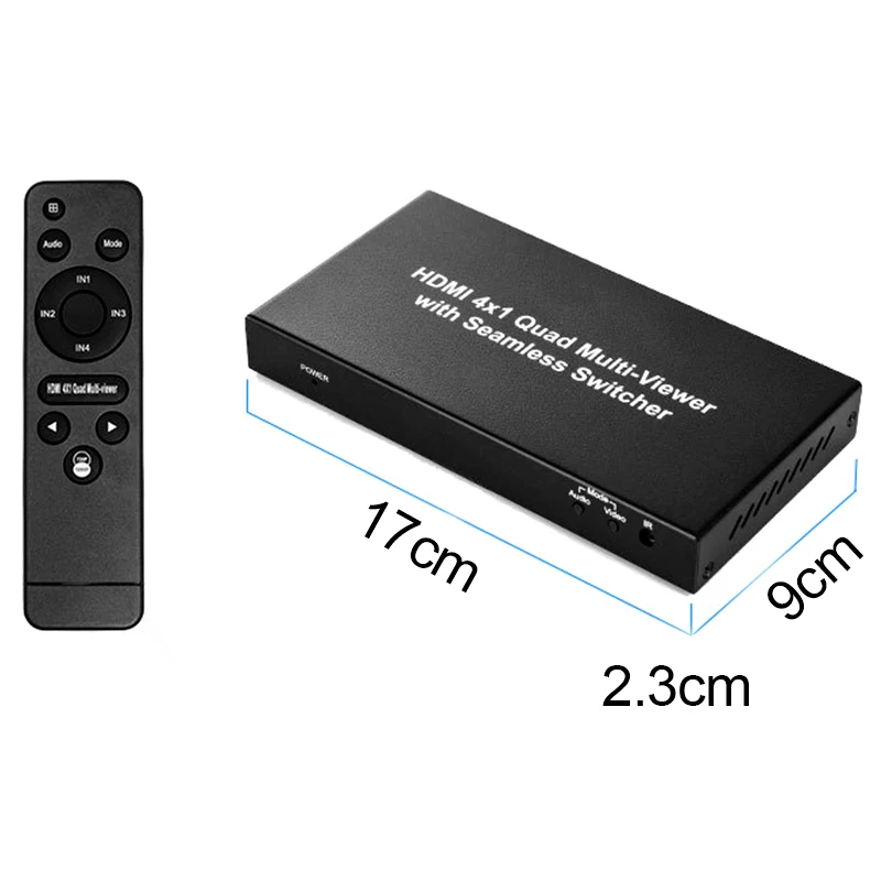 Hdmi 4 вход 1 Выход 1080P 60Hz Quad multi просмотра с бесшовным переключателем и пультом