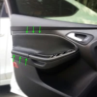 microfiber leather interior car styling door handle armrest panel covers trim for ford focus 2014 2015 2016 2017 2018