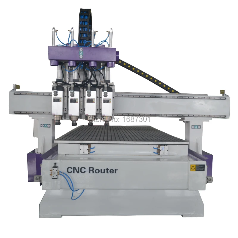 Две головы Пневматическое устройство смены инструментов 3d древесины ЧПУ