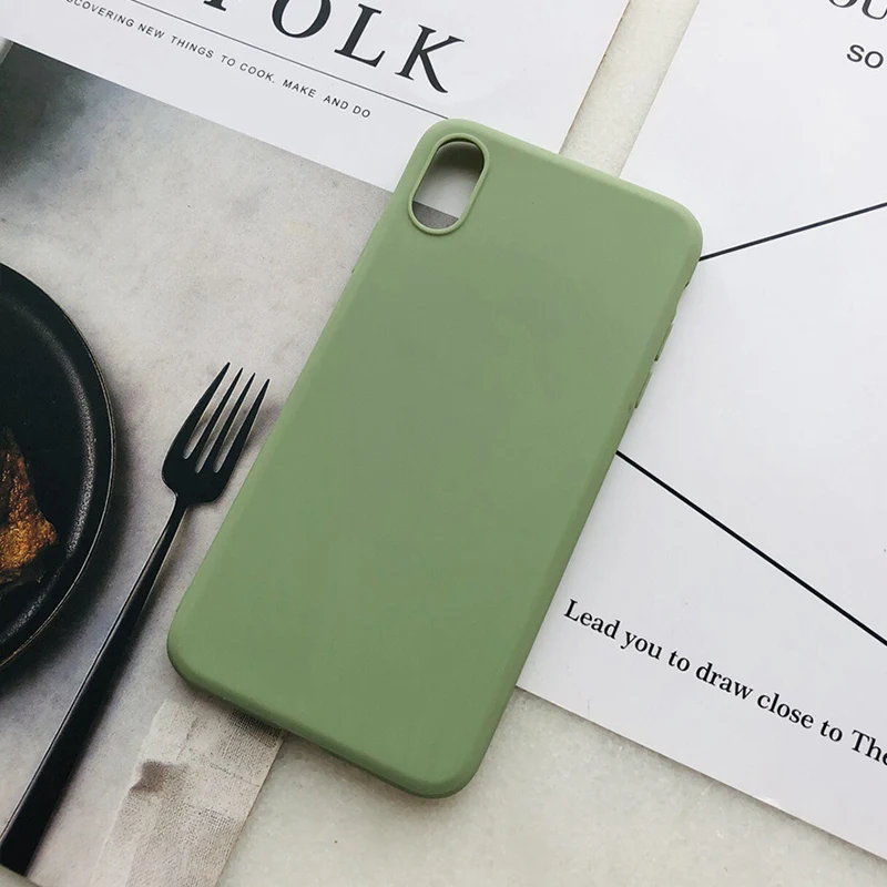 Solid Color Original Official Case For Samsung A50 A40 A30 S8 S9 S10 plus A7 2018 note 9 8 phone case Simple |