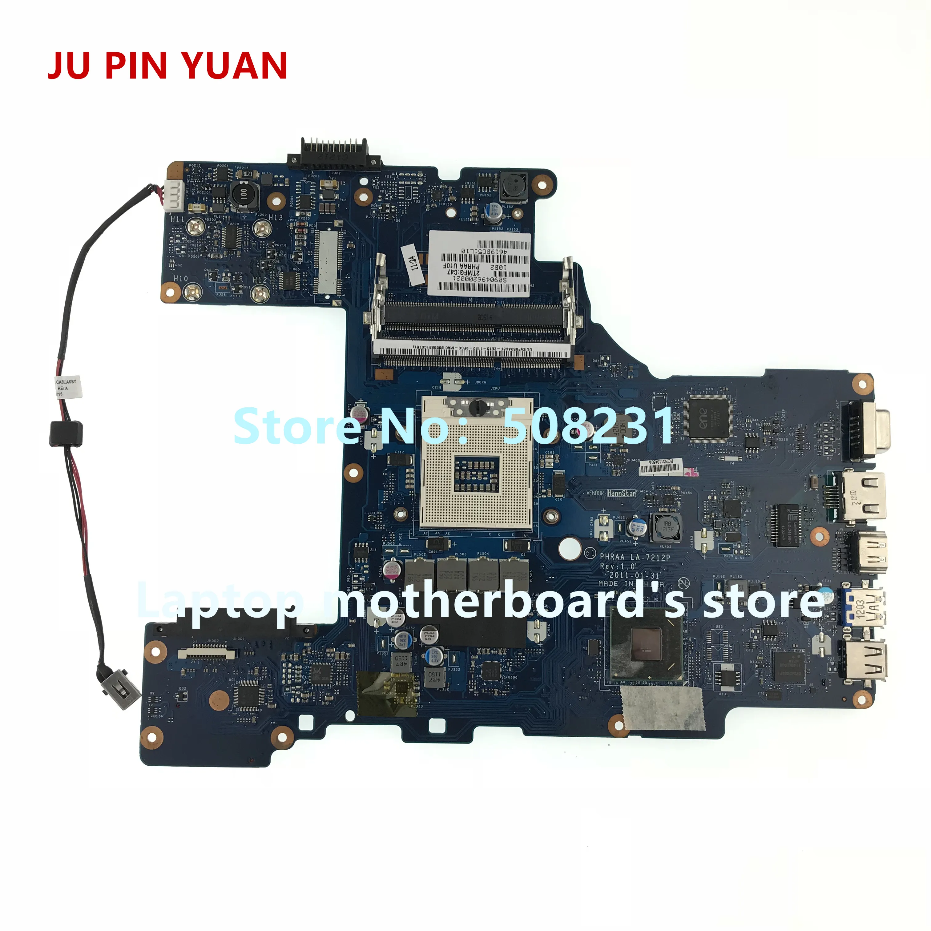 Материнская плата JU PIN YUAN K000128610 для ноутбука Toshiba Satellite P770 P775 полностью
