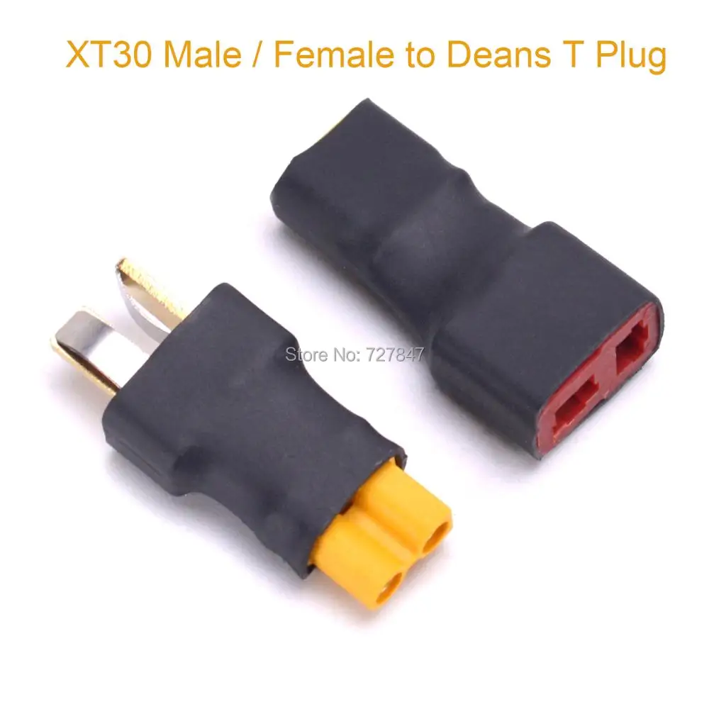 Переходник штекер/гнездо XT30 в разъем Deans штекер/гнездо|Детали и аксессуары| |