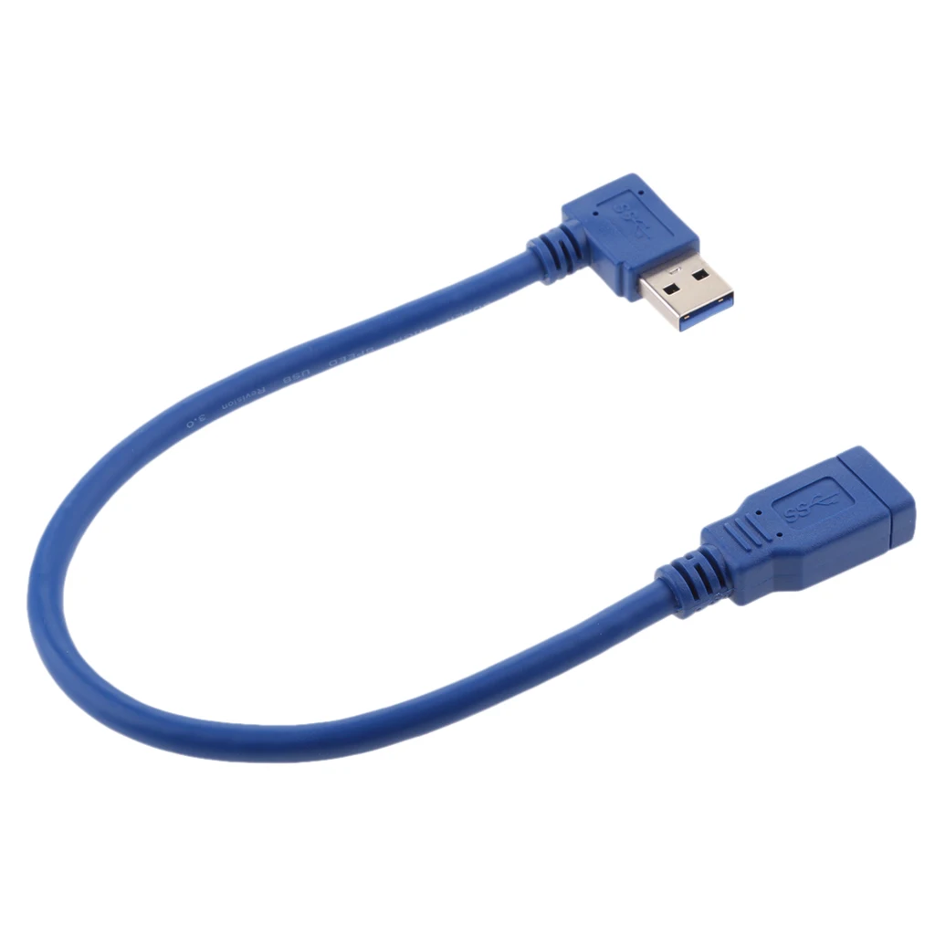 Короткий Суперскоростной Удлинительный Кабель USB 3 0 штекер-гнездо прямоугольный