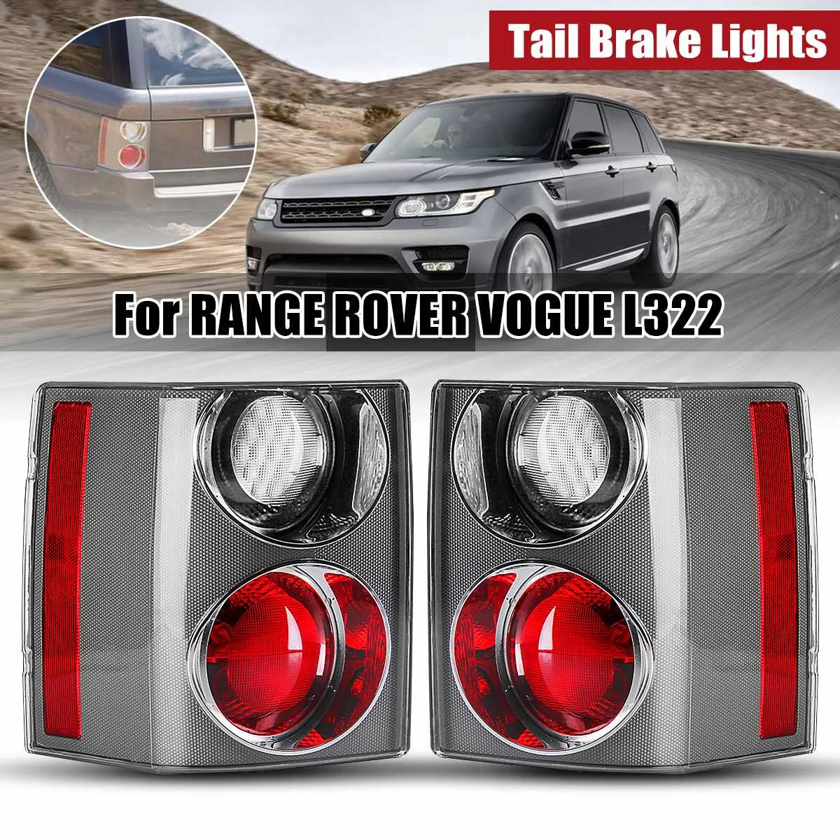 Для RANGE для LAND ROVER VOGUE L322 2002-2009 задний светильник 1 пара DIY задний светильник тормозной светильник s бампер отражатель задний стоп-светильник
