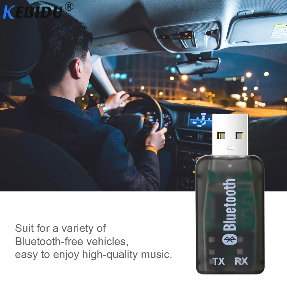KEBIDU беспроводной usb адаптер Bluetooth 4 2 приемник передатчик Ключ Музыка Звуковой для