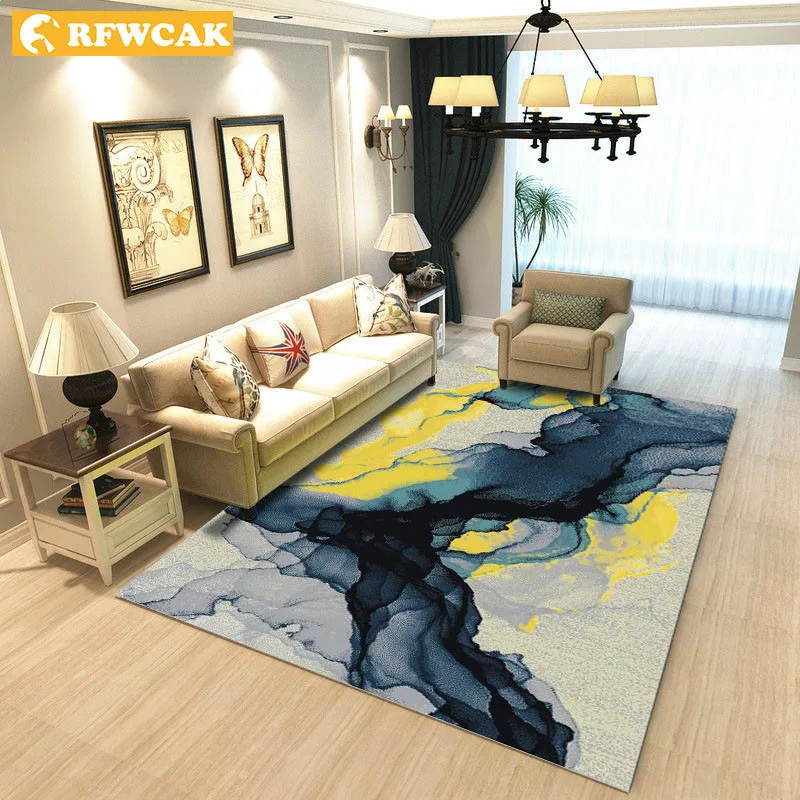 RFWCAK 200*300 см креативный Европейский тип чернильный Печатный Коврик для прихожей